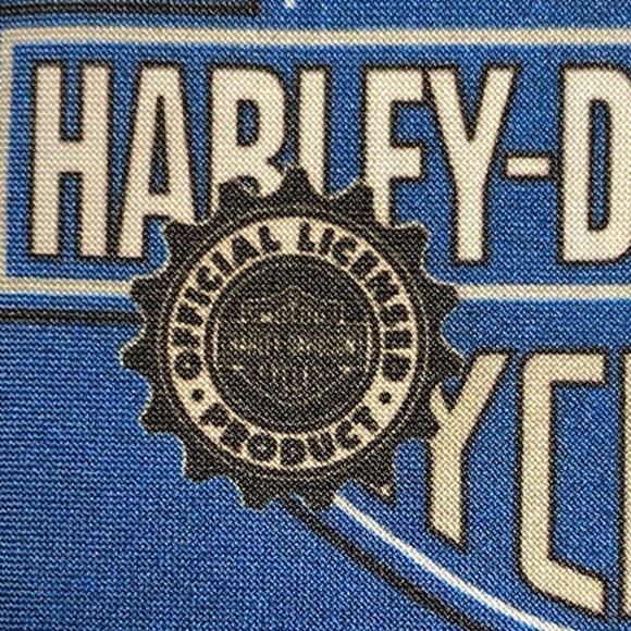 Vintage 1996 Harley-Davidson Classic Logo Blue Tie - Picture 6 of 16
